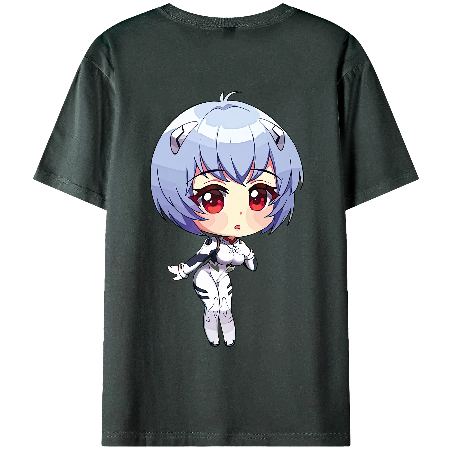 （画像用） EVA 新世紀エヴァンゲリオン 綿100％ メンズ半袖Tシャツ（バックプリント） 通気性